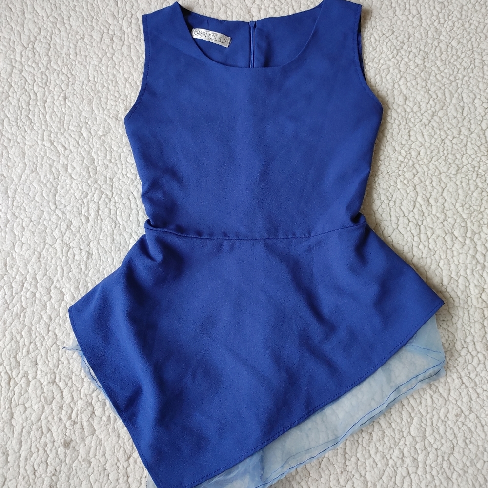 Blue dressy top